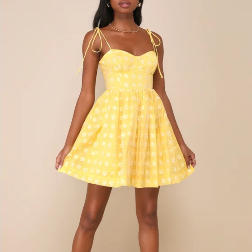 Lulu's Sunny Yellow Mini Dress